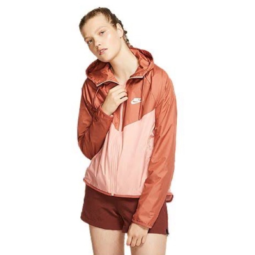 Nike sportswear Hooded Windbreaker dusty peach zip jacket - Picture 9 of 9